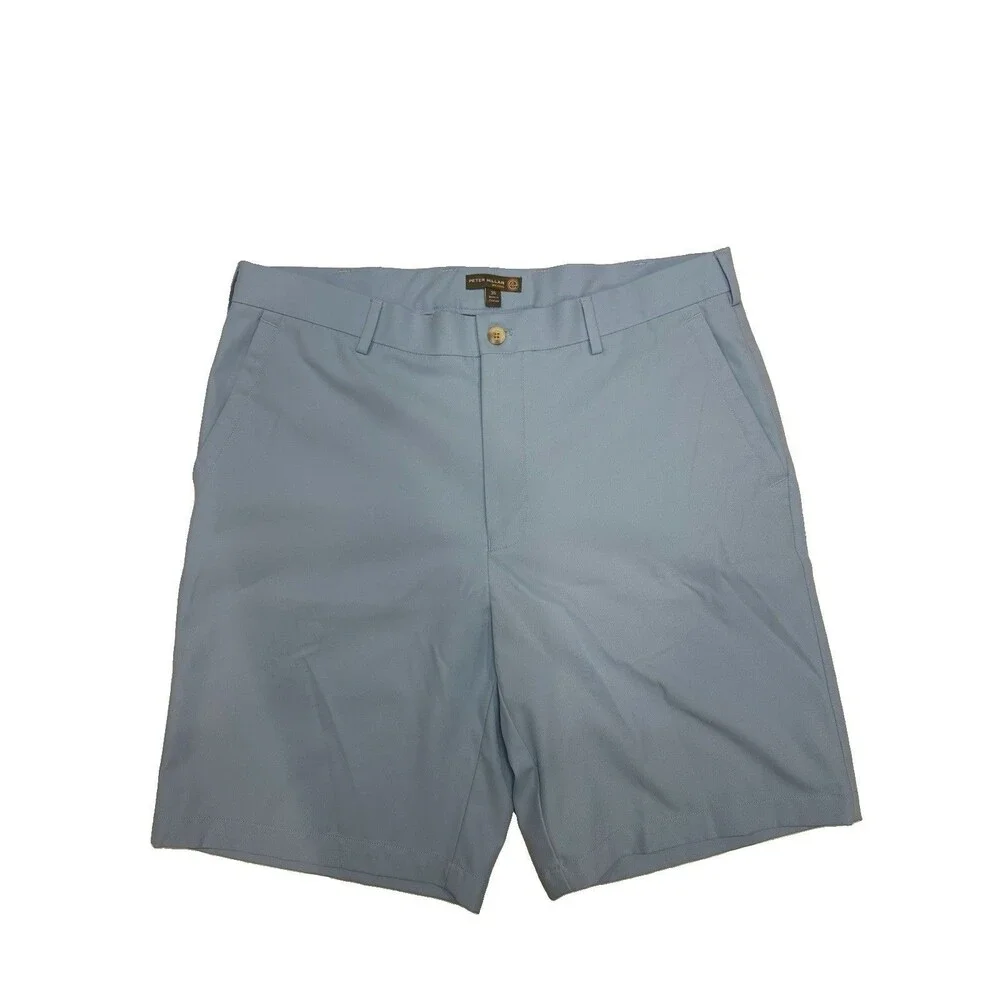 Peter Millar Golf Shorts Mens 35 Blue Wicking Performance Polyester
